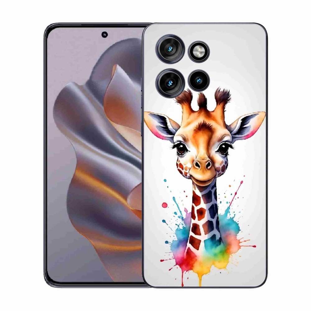 Zselés borító mmCase a Motorola Edge 50 Neo készülékhez - zsiráf 1