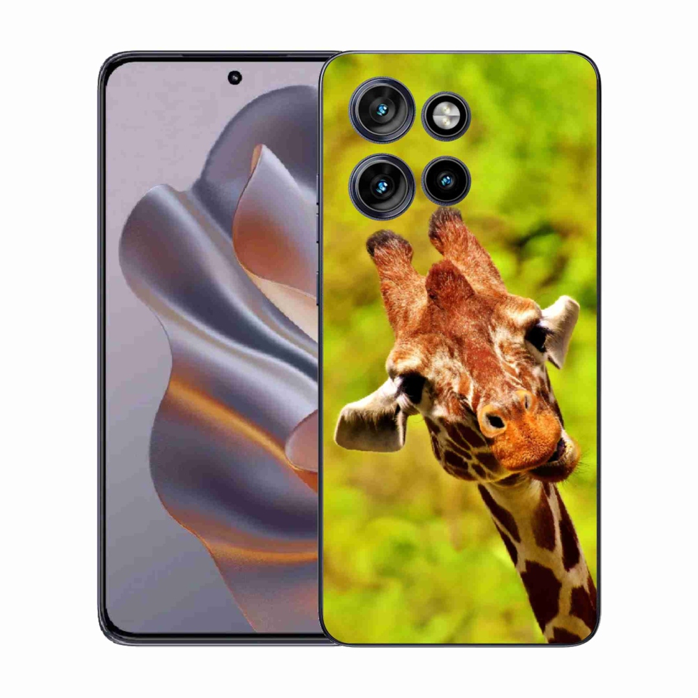 Zselés borítás mmCase a Motorola Edge 50 Neo készülékhez - zsiráf