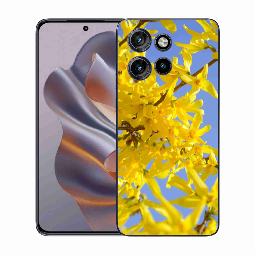 Zselés borító mmCase a Motorola Edge 50 Neo készülékhez - sárga virágok