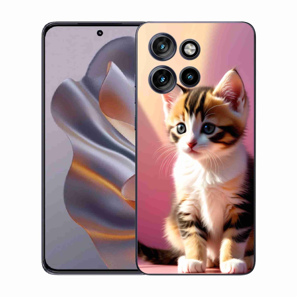 Zselés borítás mmCase a Motorola Edge 50 Neo készülékhez - kíváncsi cica 2