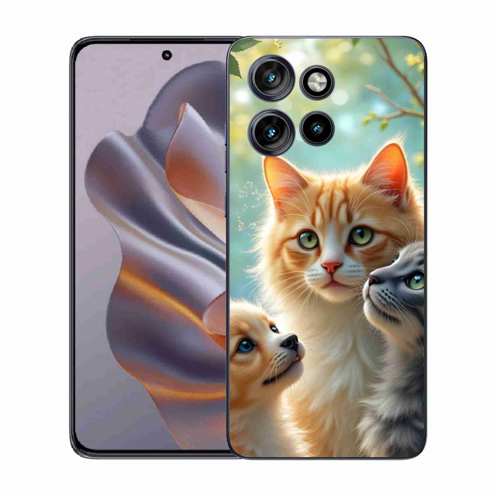 Zselés borítás mmCase a Motorola Edge 50 Neo készülékhez - állatbarátok 2