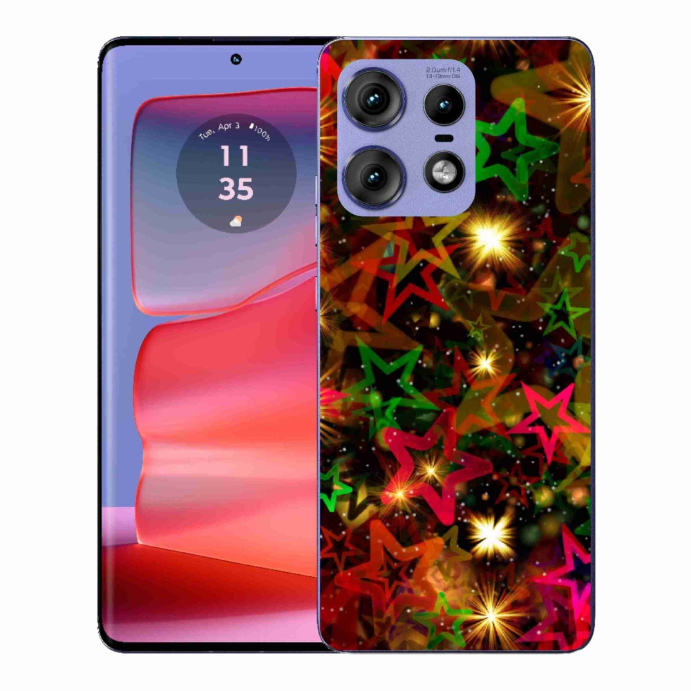 Zselés borítás mmCase a Motorola Edge 50 Pro készülékhez - színes csillagok