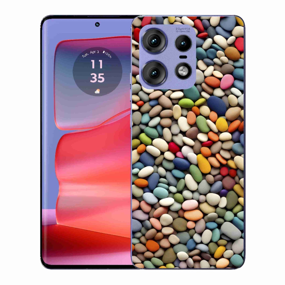 Zselés borítás mmCase a Motorola Edge 50 Pro készülékhez - színes strasszkövek 2