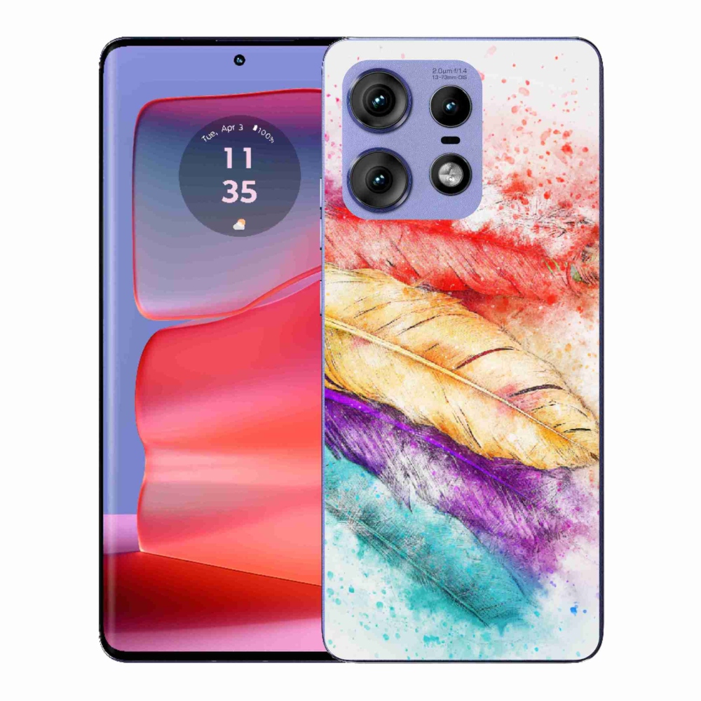 Zselés borítás mmCase a Motorola Edge 50 Pro készülékhez - színes toll