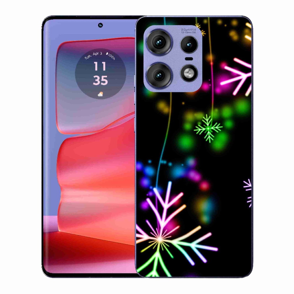 Zselés borítás mmCase a Motorola Edge 50 Pro készülékhez - színes pelyhekkel