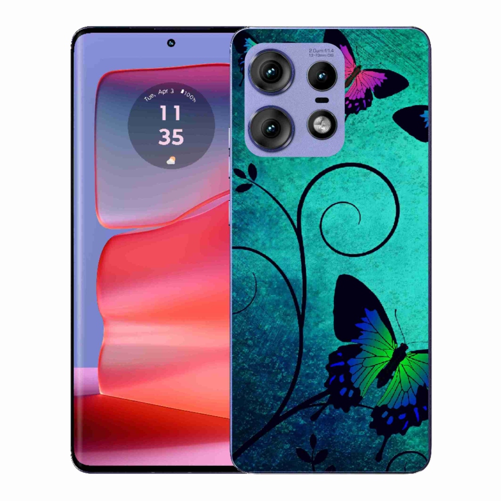 Zselés borítás mmCase a Motorola Edge 50 Pro készülékhez - színes pillangók