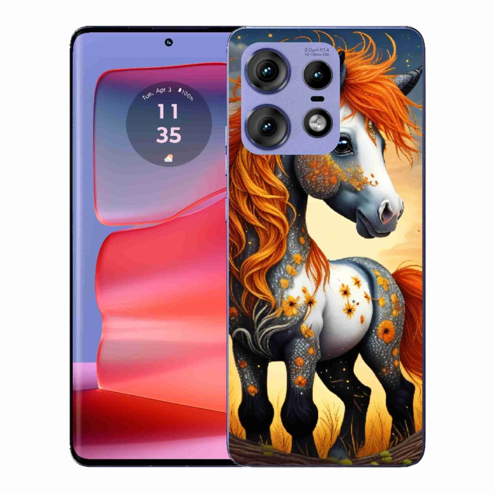 Zselés borítás mmCase a Motorola Edge 50 Pro készülékhez - színes póni