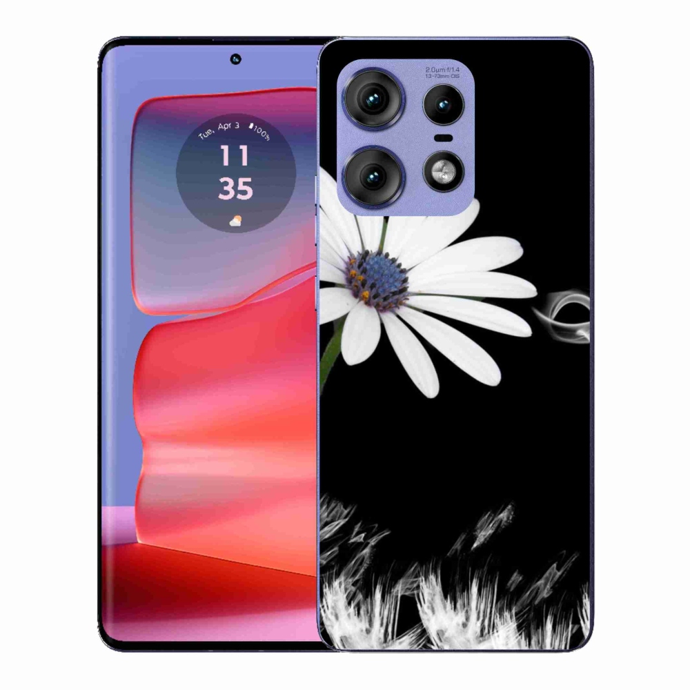 Gél védőhuzat mmCase Motorola Edge 50 Pro készülékhez - fehér virág
