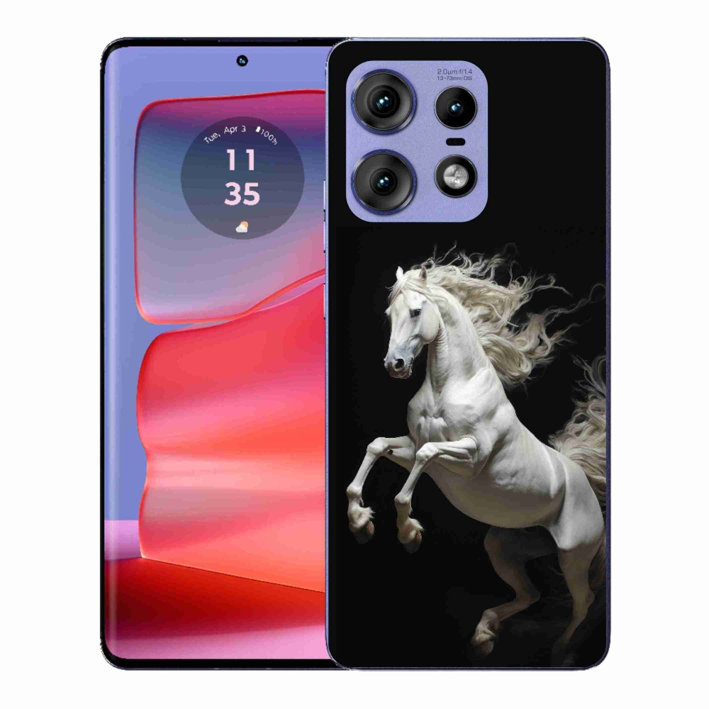 Zselés borítás mmCase a Motorola Edge 50 Pro készülékhez - fehér ló 4