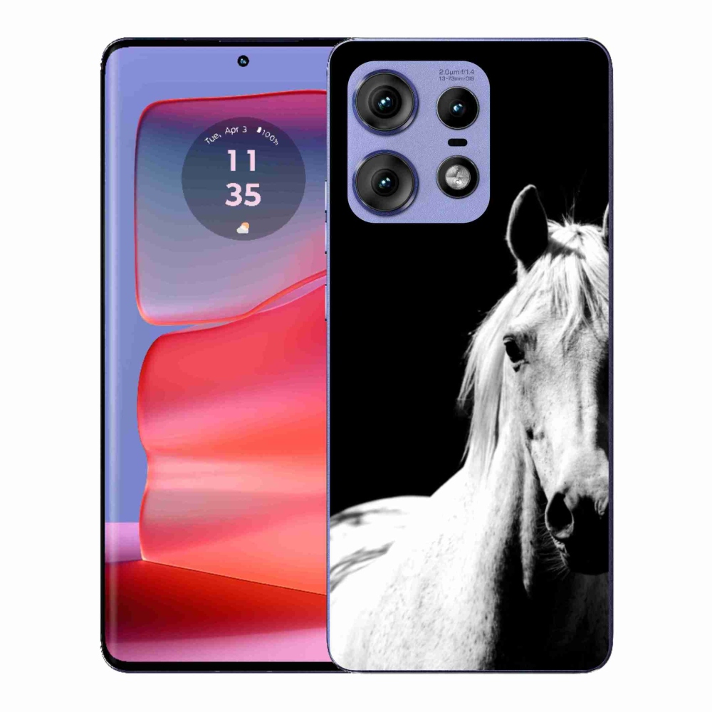 Zselés borítás mmCase a Motorola Edge 50 Pro készülékhez - fehér ló 5