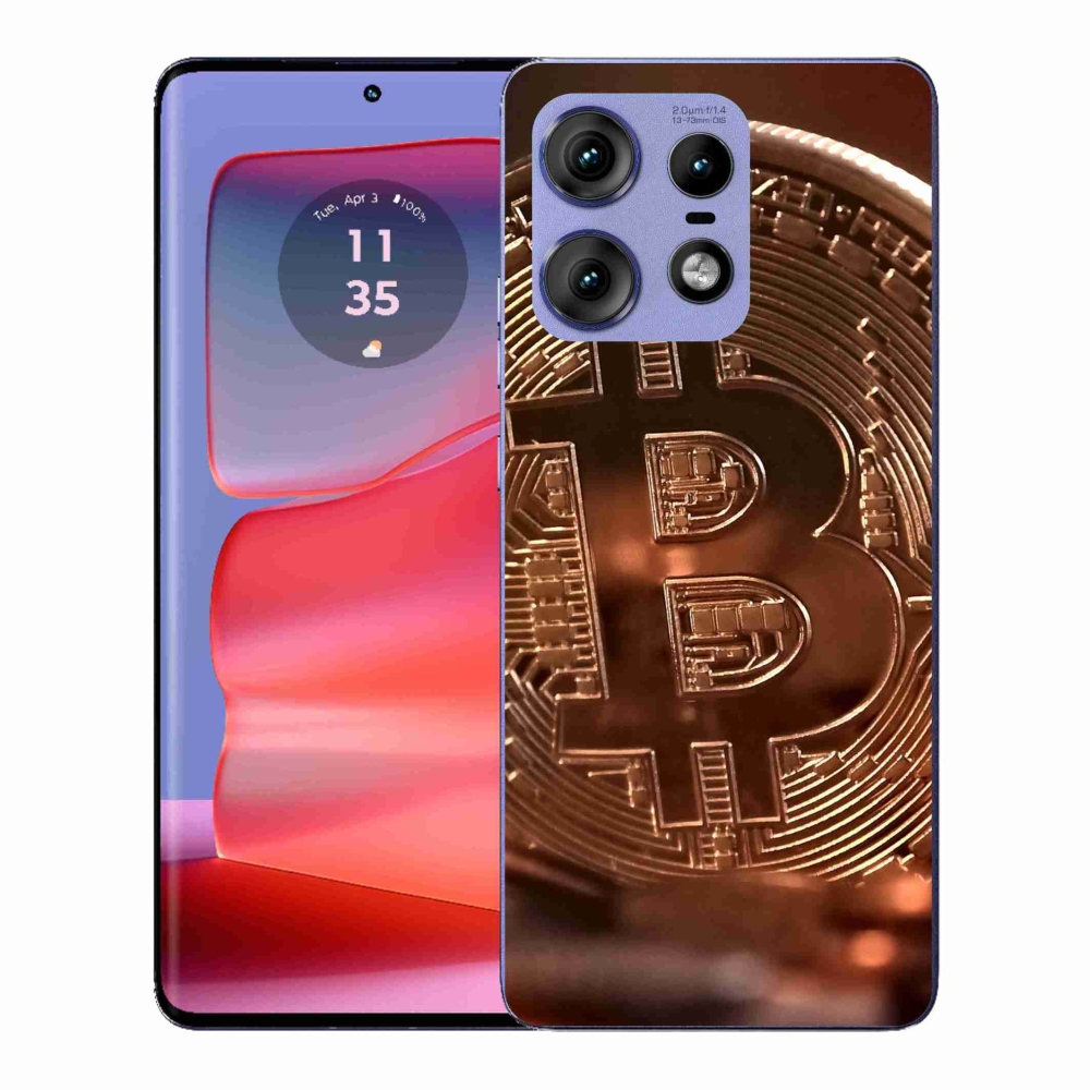 Zselés borítás mmCase a Motorola Edge 50 Pro számára - bitcoin