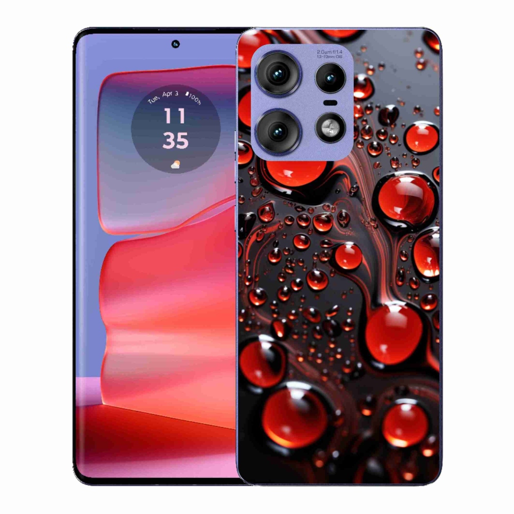 Zselés tok mmCase a Motorola Edge 50 Pro készülékhez - piros csepp 2
