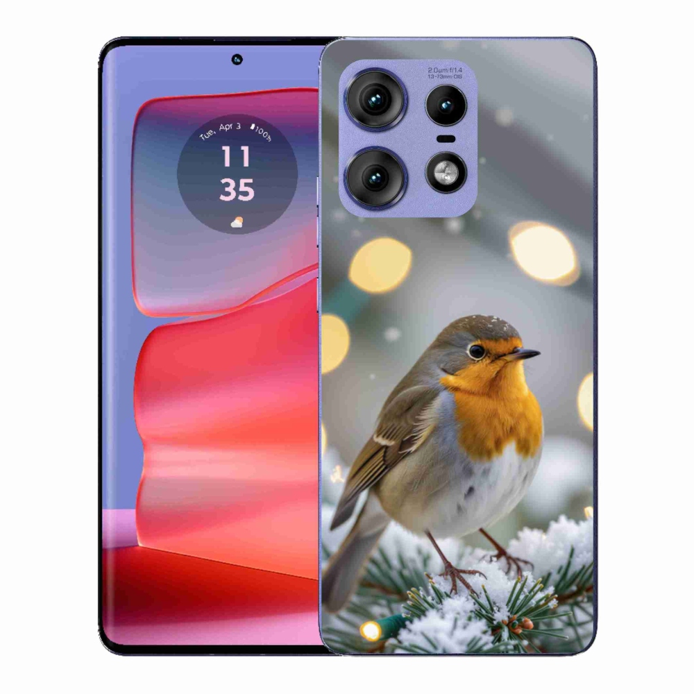 Zselés borítás mmCase a Motorola Edge 50 Pro készülékhez - télen pirulva