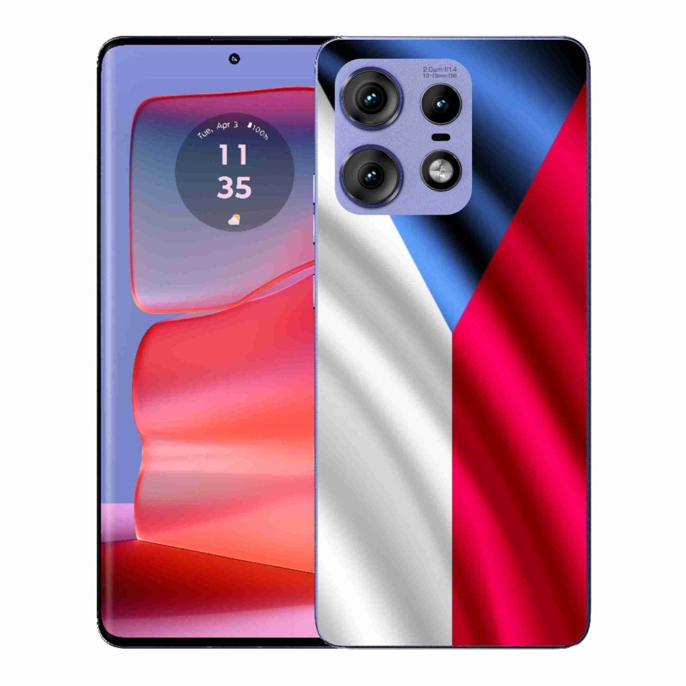 Zselés borító mmCase a Motorola Edge 50 Pro készülékhez - cseh zászló