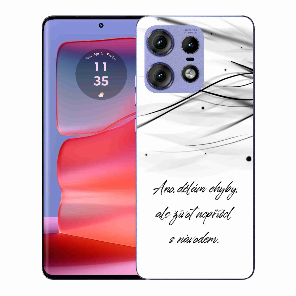 Zselés borítás mmCase a Motorola Edge 50 Pro készülékhez - idézem fehér háttér