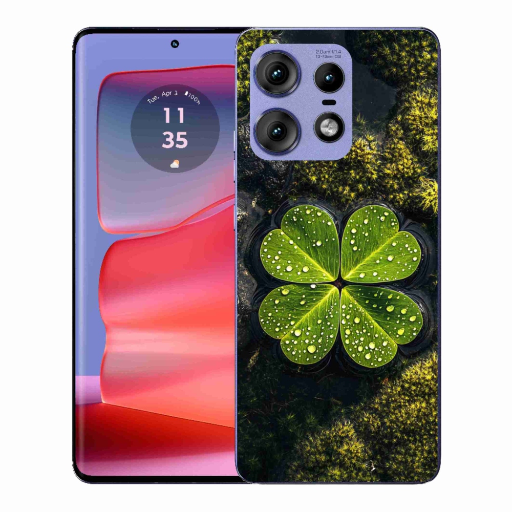 Zselés borítás mmCase a Motorola Edge 50 Pro készülékhez - négylevelű lóhere