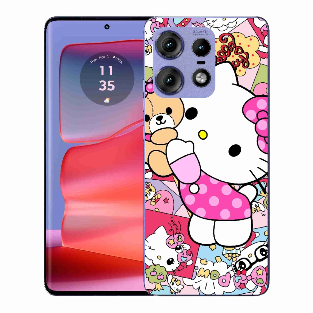 Zselés borítás mmCase a Motorola Edge 50 Pro készülékhez - aranyos cica