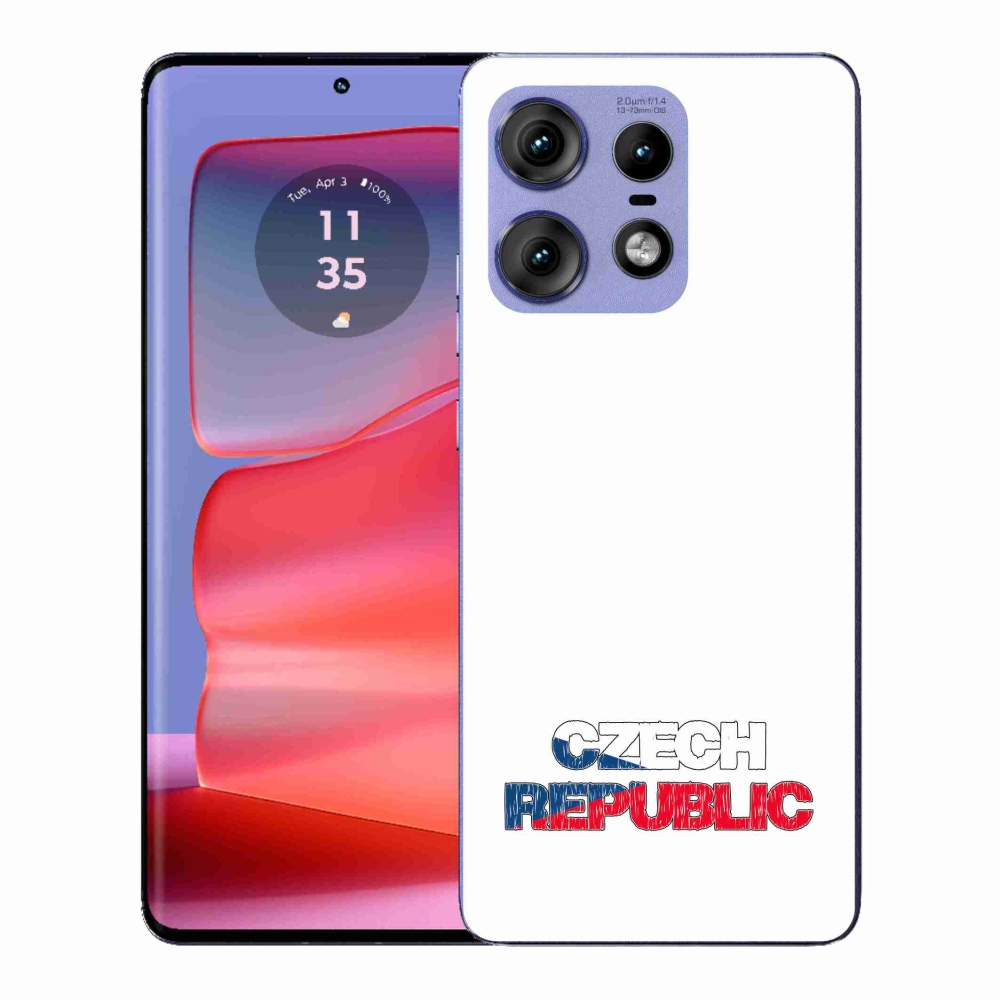 Gél védőhuzat mmCase a Motorola Edge 50 Pro készülékhez - Csehország fehér háttér