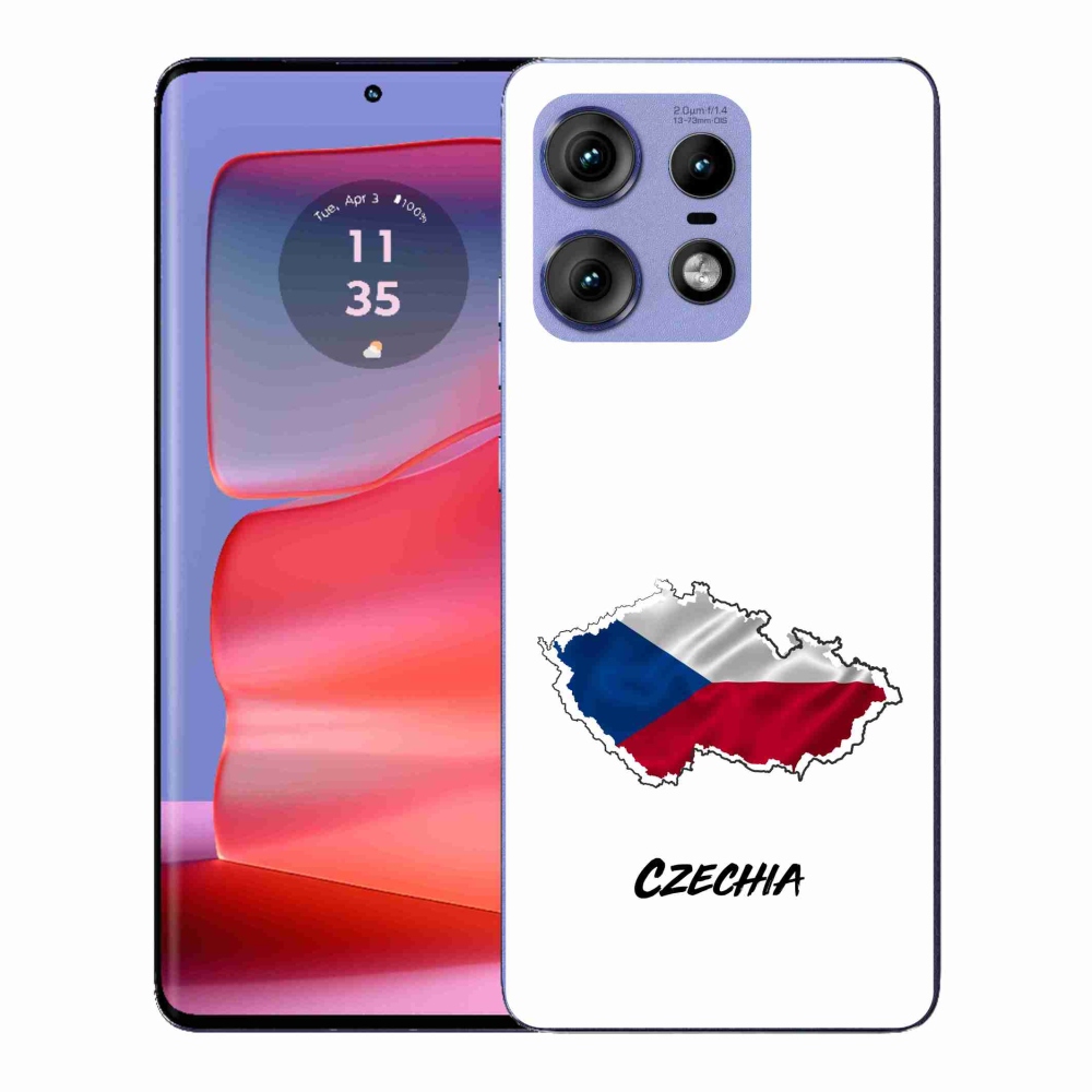 Gél védőhuzat mmCase a Motorola Edge 50 Pro készülékhez - Csehország fehér háttér