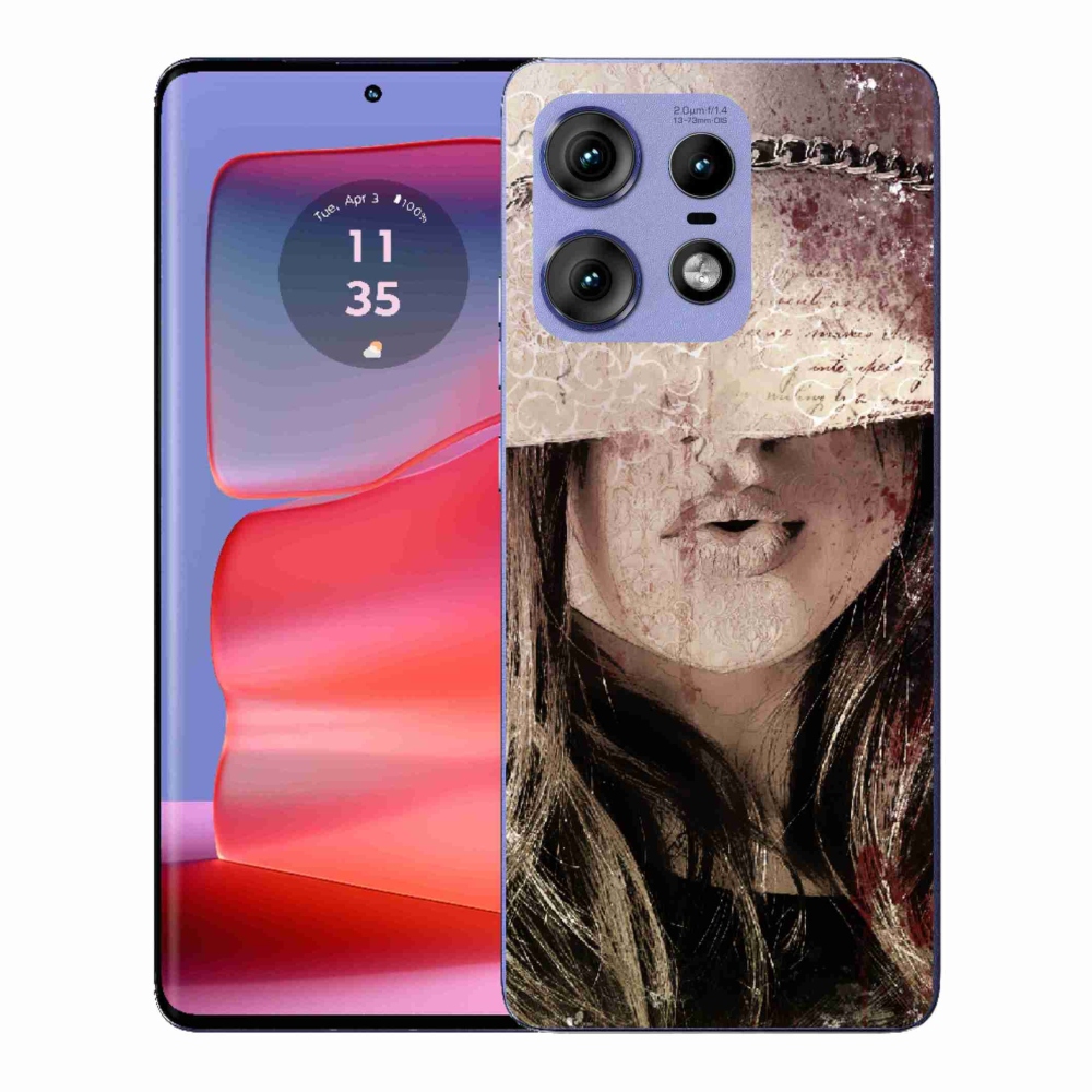 Gél védőburkolat mmCase a Motorola Edge 50 Pro készülékhez - lány