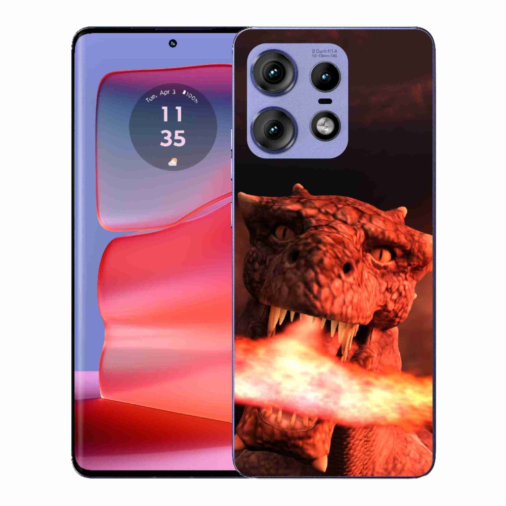 Zselés borítás mmCase a Motorola Edge 50 Pro készülékhez - sárkány színű