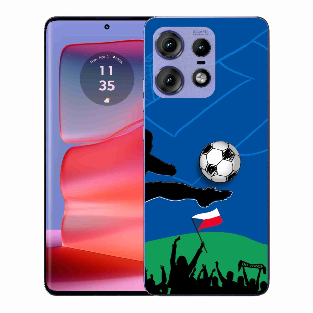 Zselés borítás mmCase a Motorola Edge 50 Pro készülékhez - futballszurkolók számára