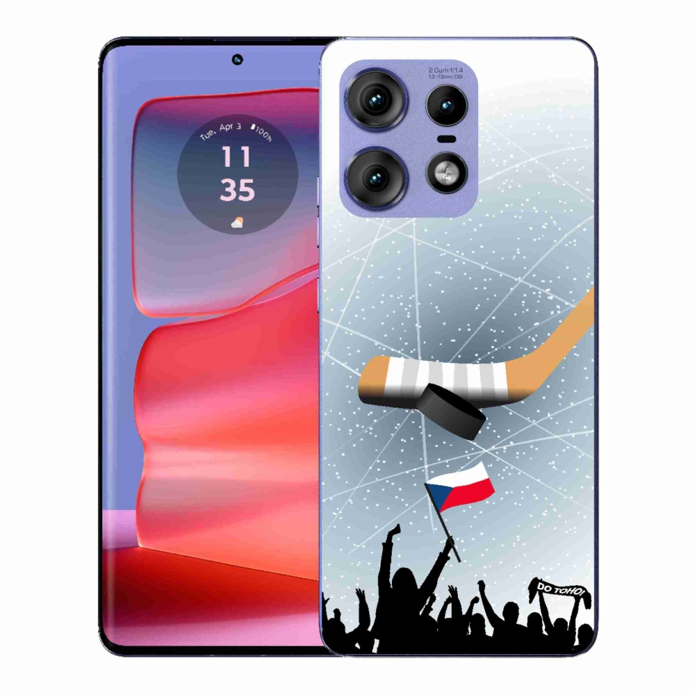 Zselés borítás mmCase a Motorola Edge 50 Pro készülékhez - hoki rajongóknak