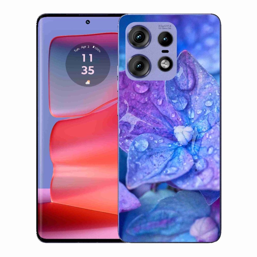 Gél védőhuzat mmCase Motorola Edge 50 Pro készülékhez - lila virág