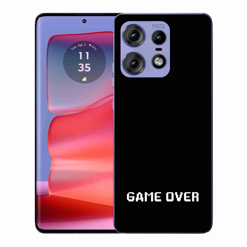 Zselés borítás mmCase a Motorola Edge 50 Pro készülékhez - játék fekete háttéren