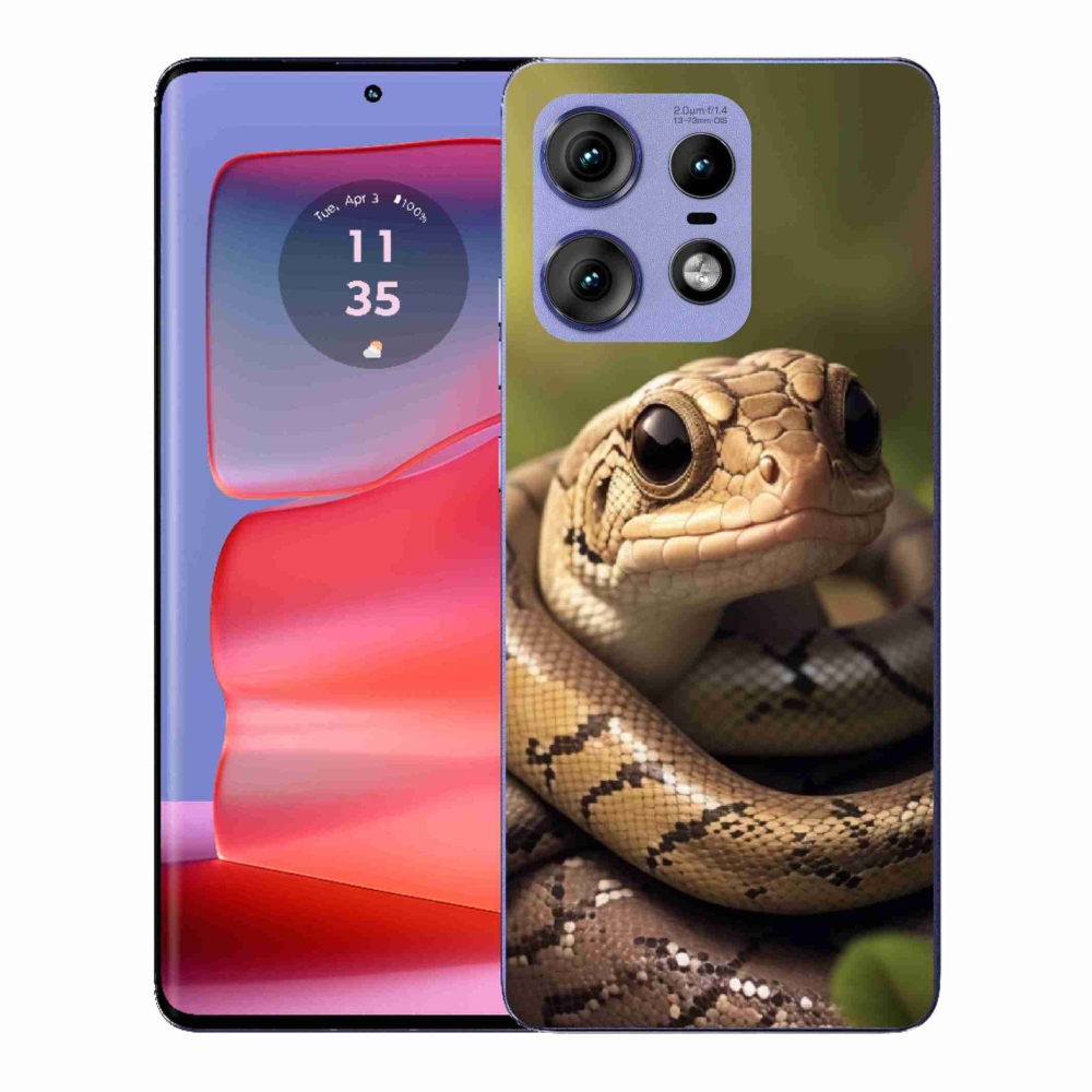 Zselés borítás mmCase a Motorola Edge 50 Pro készülékhez - kígyó 1