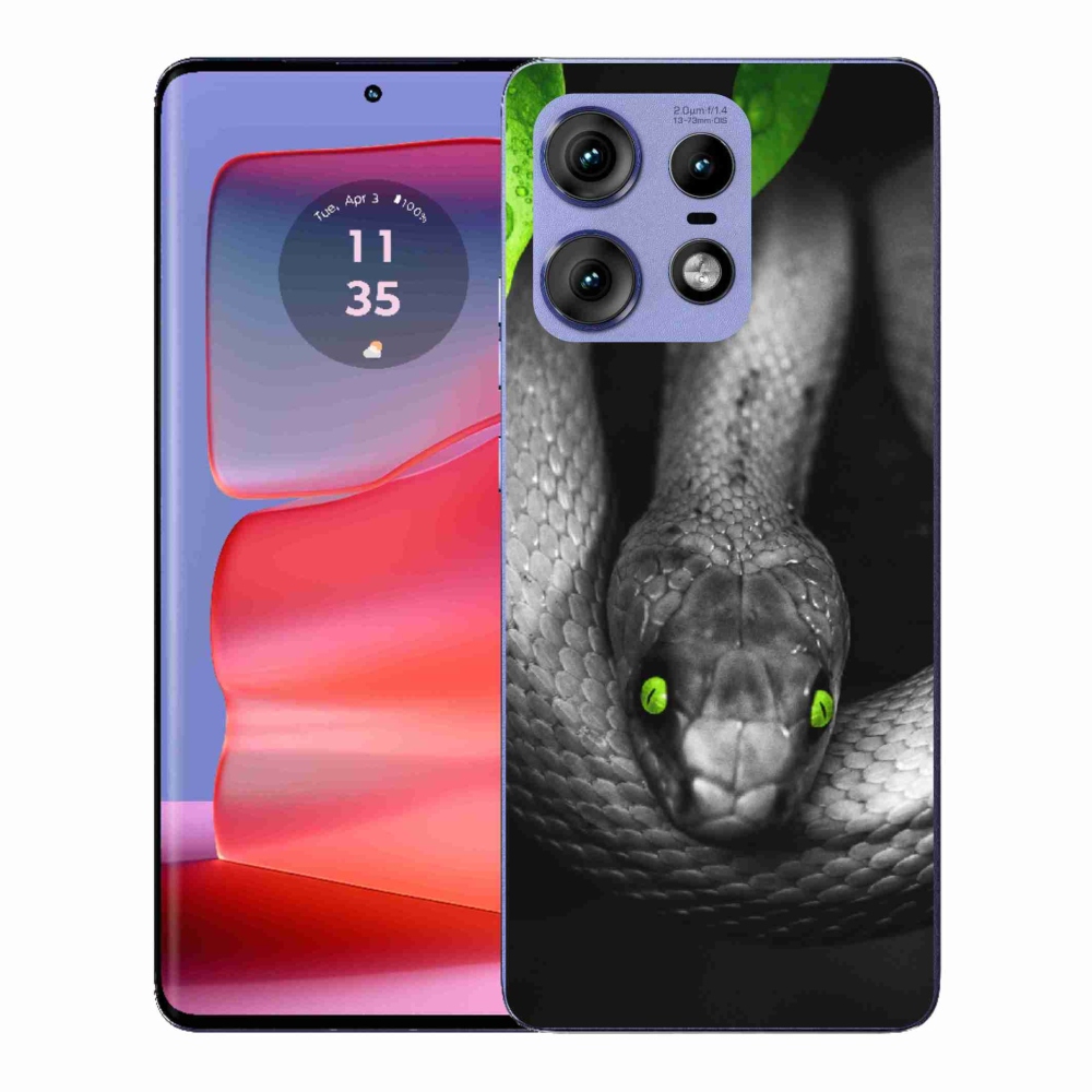 Gél védőburkolat mmCase a Motorola Edge 50 Pro készülékhez - kígyó