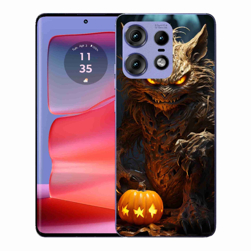 Zselés borítás mmCase a Motorola Edge 50 Pro készülékhez - Halloween szörnyeteg