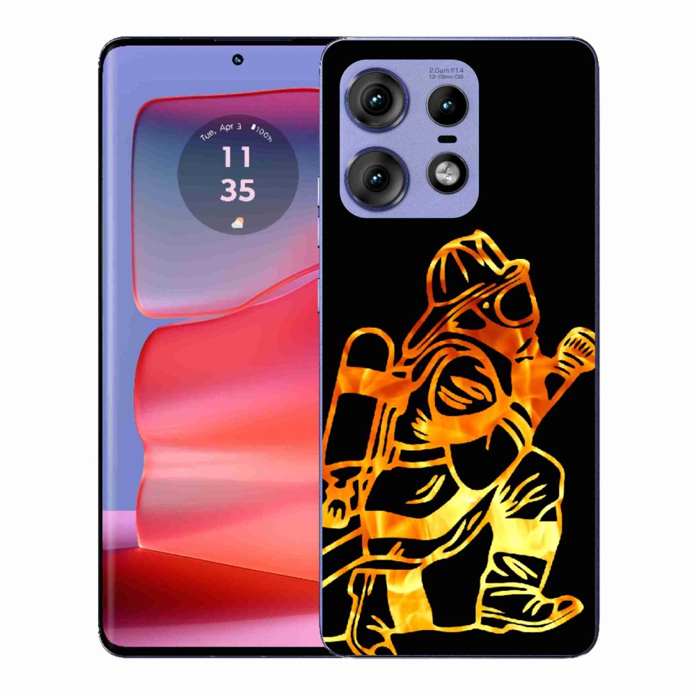 Zselés borítás mmCase a Motorola Edge 50 Pro készülékhez - tűzoltó 1