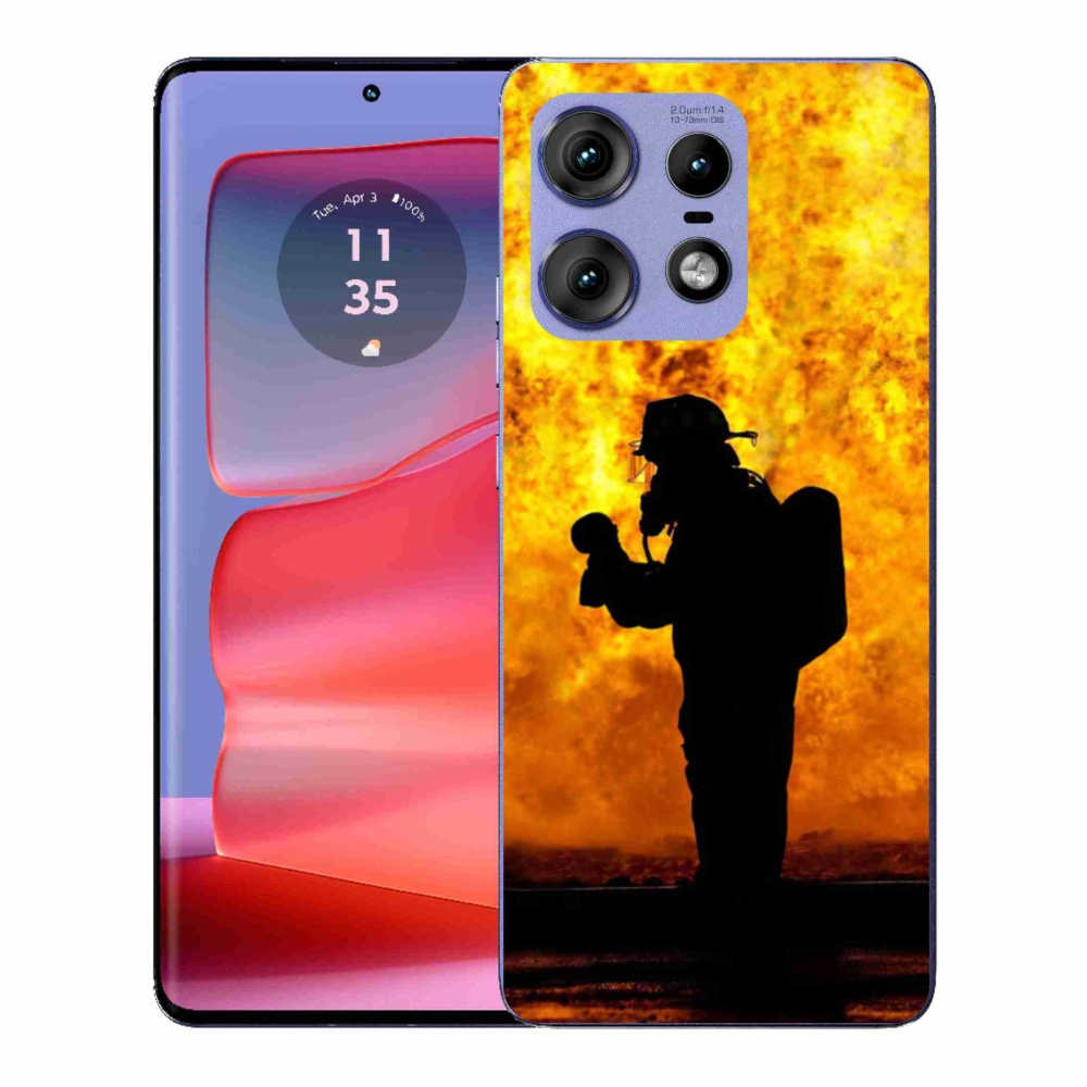 Zselés borítás mmCase a Motorola Edge 50 Pro készülékhez - tűzoltó