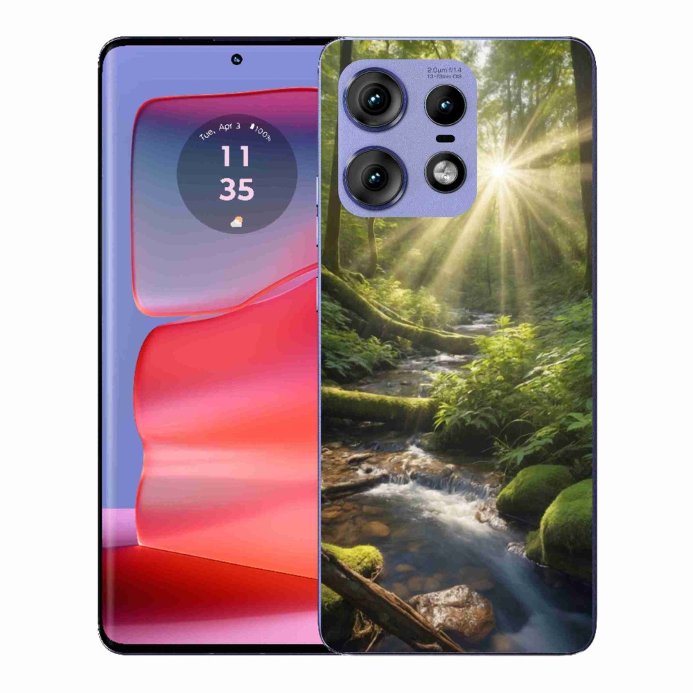Zselés borítás mmCase a Motorola Edge 50 Pro készülékhez - erdő mélysége