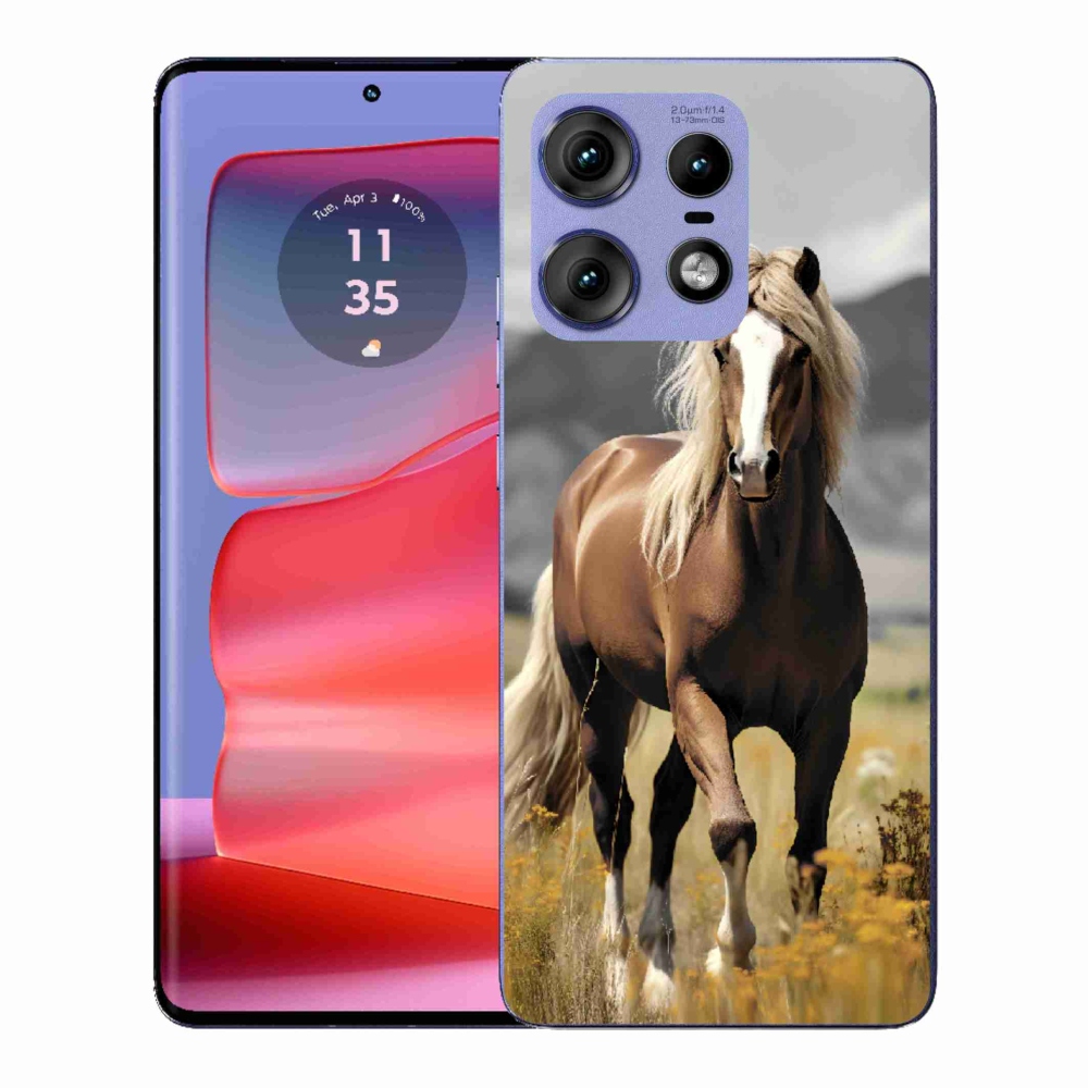 Zselés tok mmCase a Motorola Edge 50 Pro készülékhez - barna ló 1