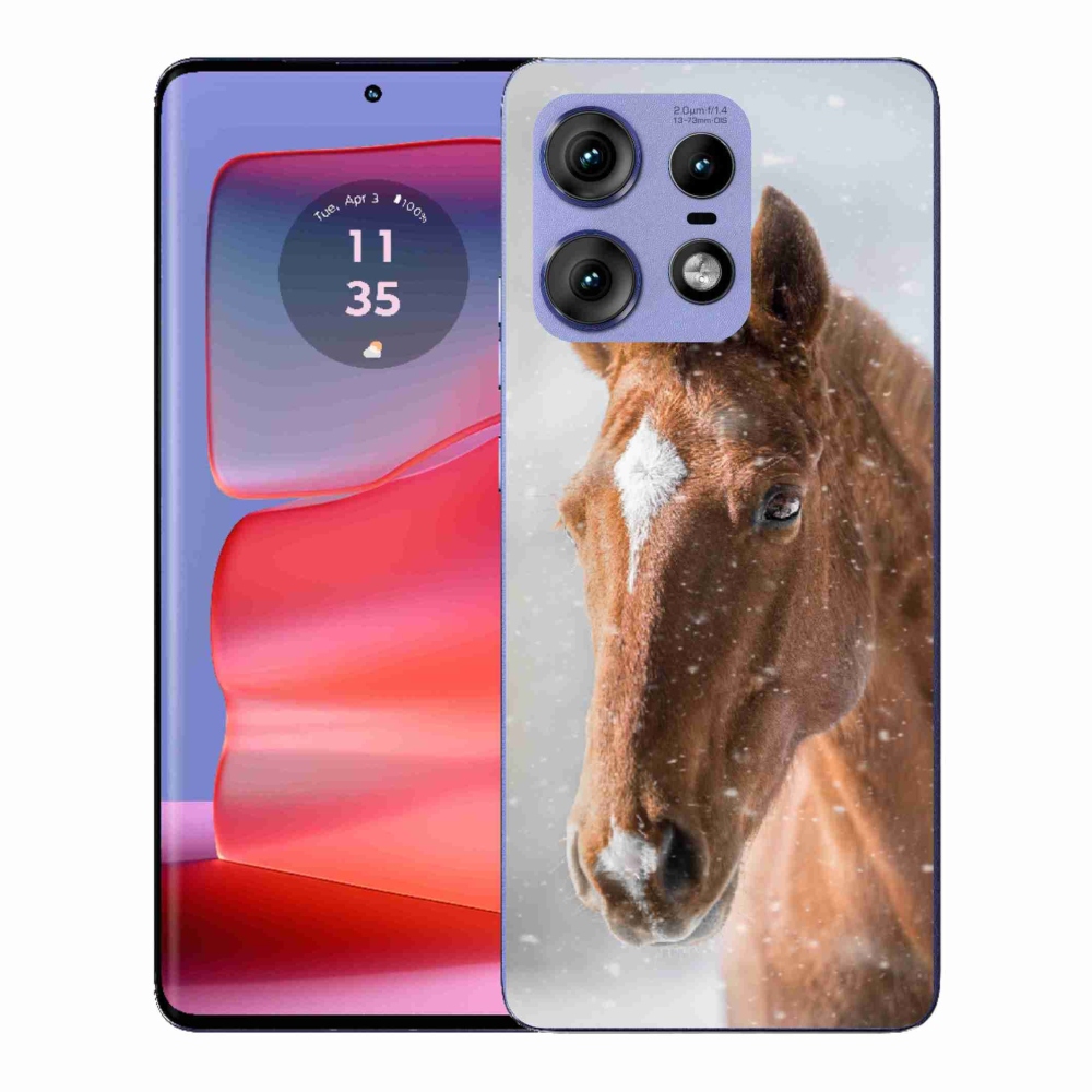 Zselés tok mmCase a Motorola Edge 50 Pro készülékhez - barna ló 2