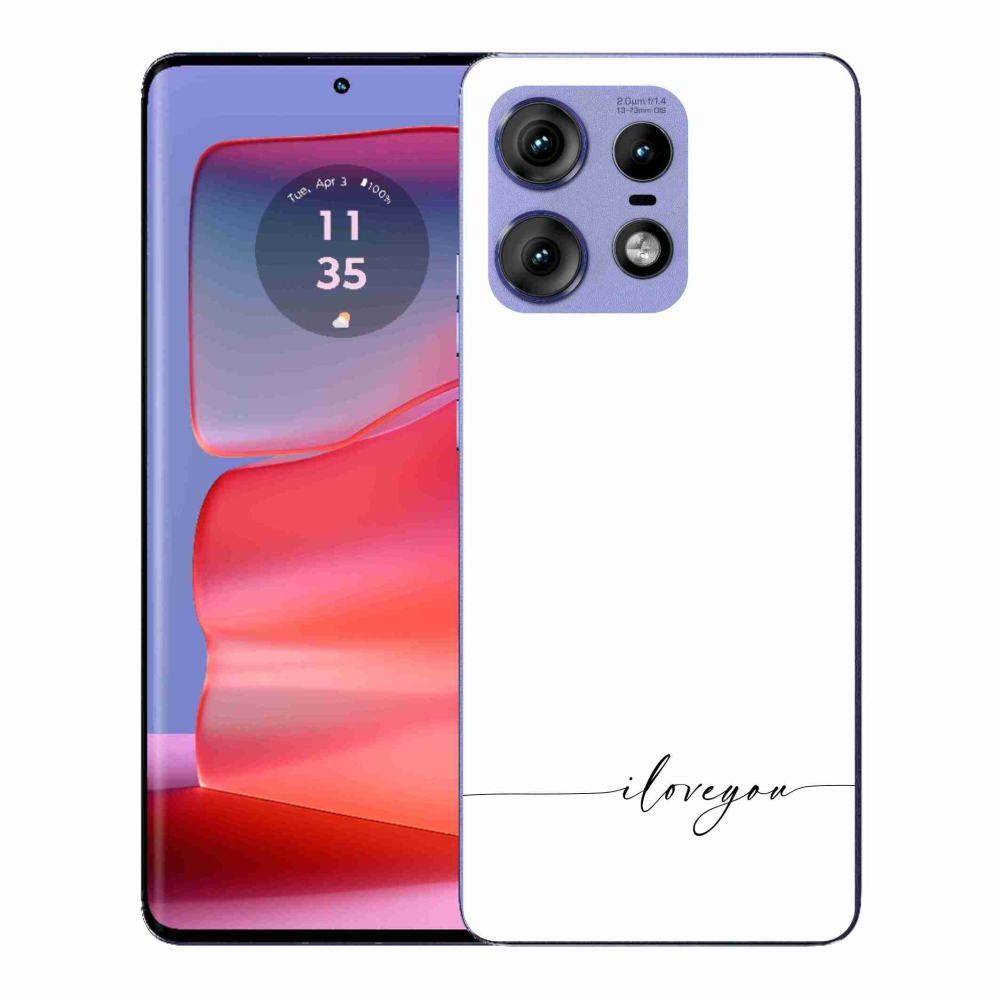 Gél borító mmCase a Motorola Edge 50 Pro készülékhez - I love you fehér háttérrel