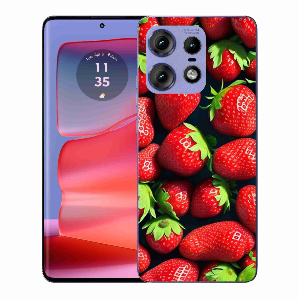 Zselés tok mmCase a Motorola Edge 50 Pro készülékhez - eper