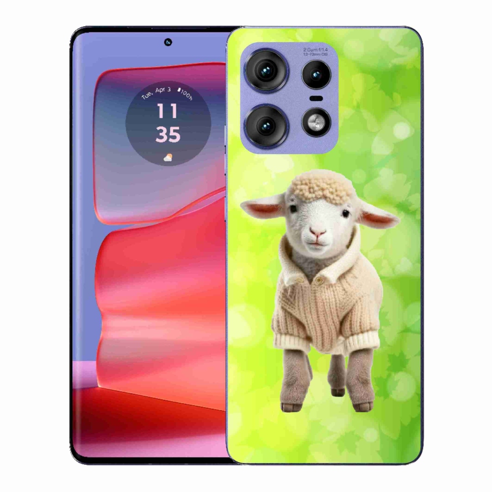 Zselés borítás mmCase a Motorola Edge 50 Pro készülékhez - bárány pulóverben