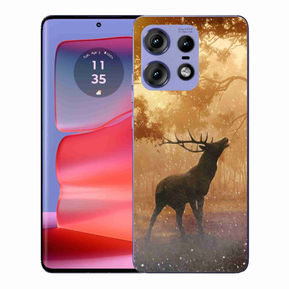 Zselés borítás mmCase a Motorola Edge 50 Pro készülékhez - szarvasok a szarvasbőgésben