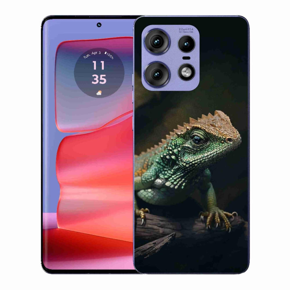 Zselés borítás mmCase a Motorola Edge 50 Pro készülékhez - gyík