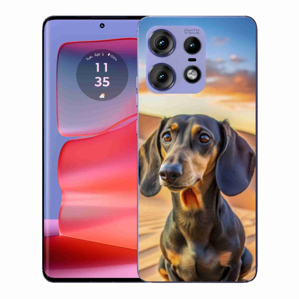 Zselés borítás mmCase a Motorola Edge 50 Pro készülékhez - tacskó 3