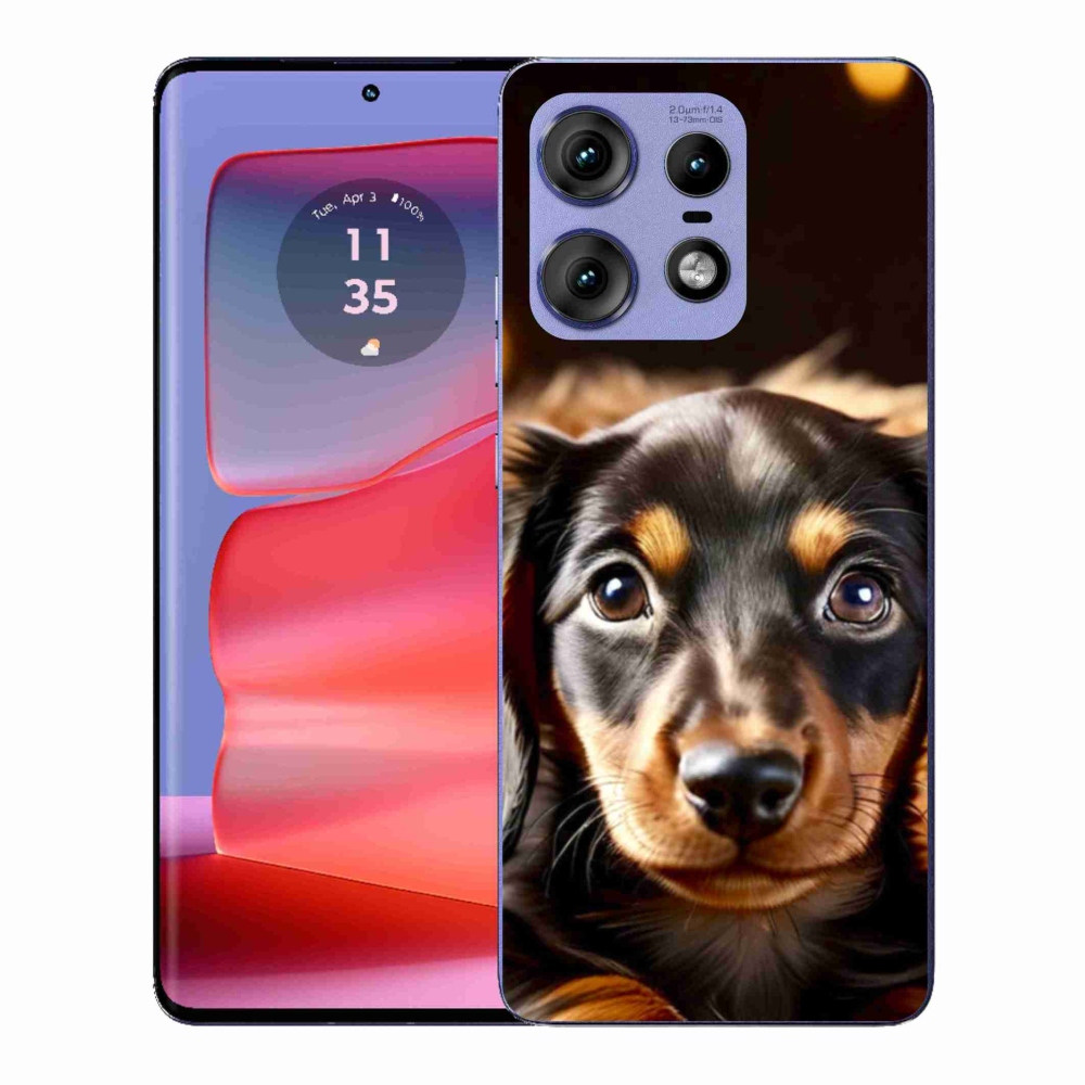Zselés borítás mmCase a Motorola Edge 50 Pro készülékhez - tacskó