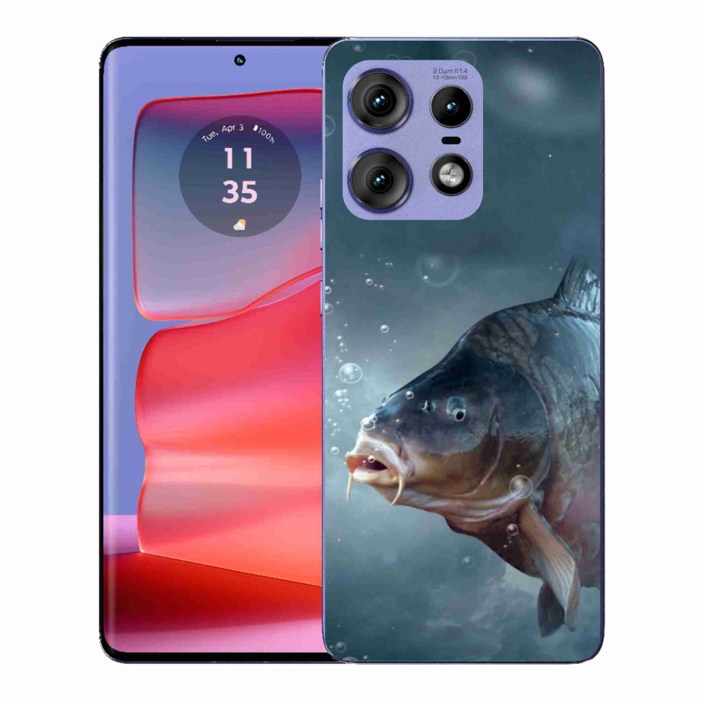 Zselés borítás mmCase a Motorola Edge 50 Pro készülékhez - ponty és buborékok
