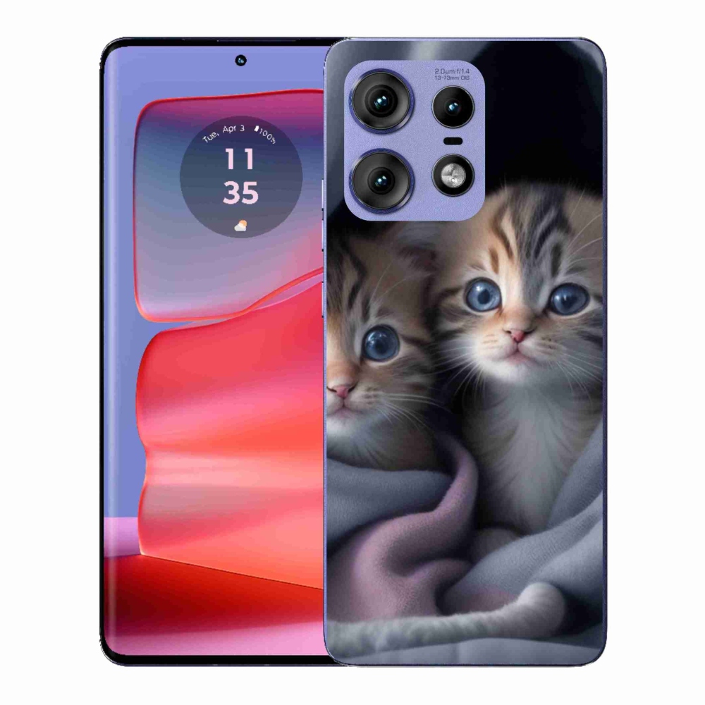 Zselés borítás mmCase a Motorola Edge 50 Pro készülékhez - cat duo 2