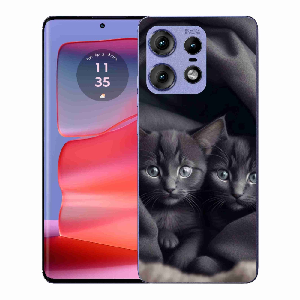 Zselés borítás mmCase a Motorola Edge 50 Pro készülékhez - cat duo