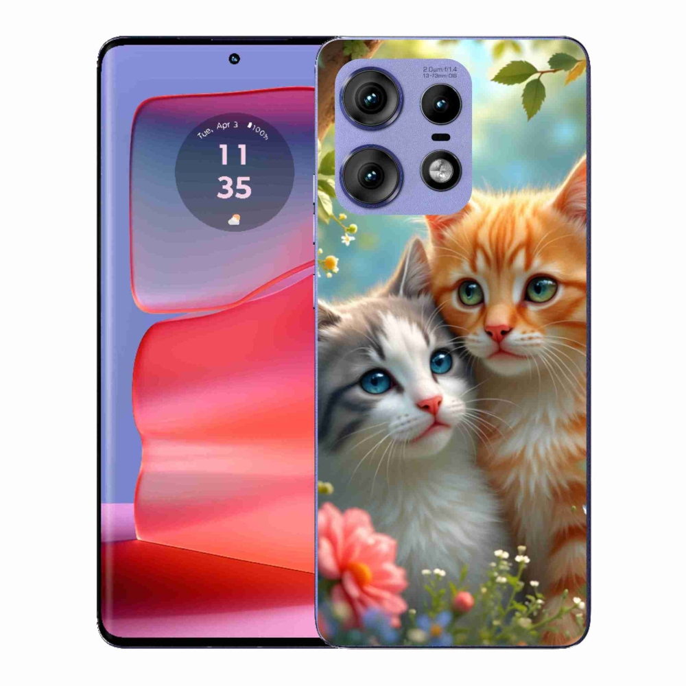Zselés borítás mmCase a Motorola Edge 50 Pro készülékhez - cat love 2
