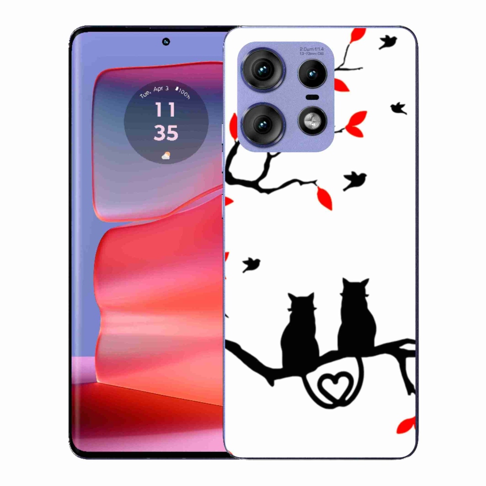 Zselés borítás mmCase a Motorola Edge 50 Pro készülékhez - macska szeretet