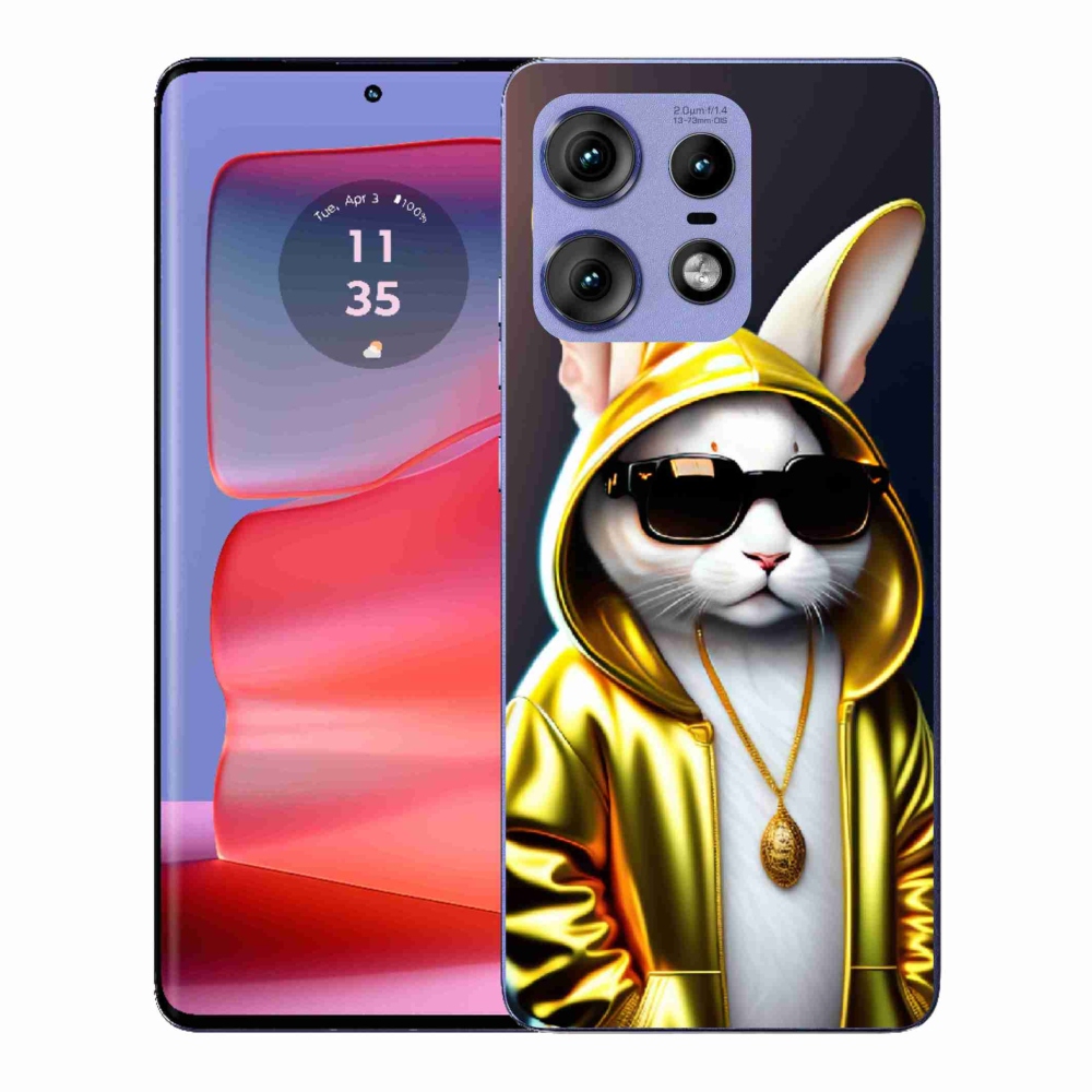 Zselés borítás mmCase a Motorola Edge 50 Pro készülékhez - cat boss